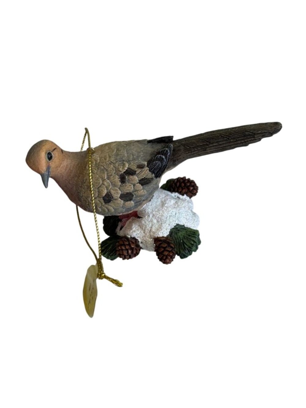 Danbury Mint Tufted Titmouse Bird Ornament Resin Multi-Color Hanging Figurine - Picture 6 of 7